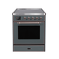 ILVE 30" Majestic II Series Freestanding Electric Single Oven Range with 4 Elements, Triple Glass Cool Door, Convection Oven, TFT Oven Control Display and Child Lock UMI30NE3