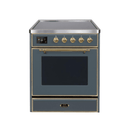 ILVE 30" Majestic II Series Freestanding Electric Single Oven Range with 4 Elements, Triple Glass Cool Door, Convection Oven, TFT Oven Control Display and Child Lock UMI30NE3