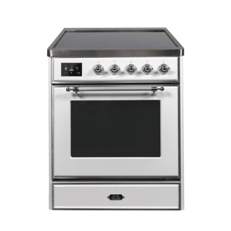 ILVE 30" Majestic II Series Freestanding Electric Single Oven Range with 4 Elements, Triple Glass Cool Door, Convection Oven, TFT Oven Control Display and Child Lock UMI30NE3
