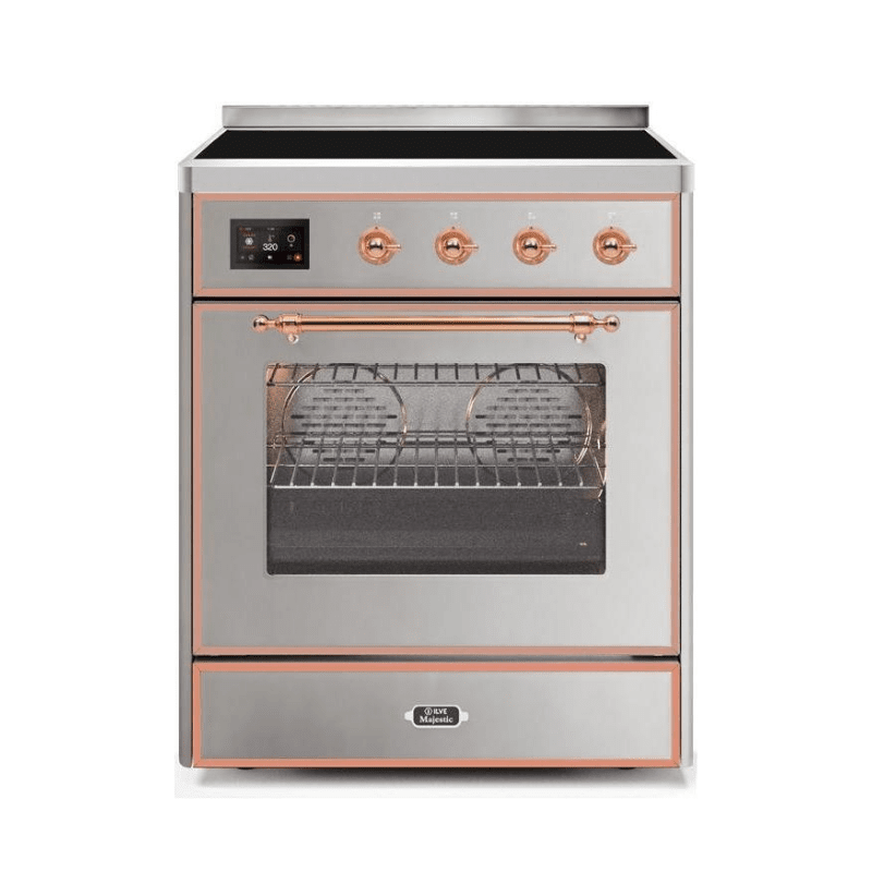 ILVE 30" Majestic II Series Freestanding Electric Single Oven Range with 4 Elements, Triple Glass Cool Door, Convection Oven, TFT Oven Control Display and Child Lock UMI30NE3