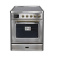 ILVE 30" Majestic II Series Freestanding Electric Single Oven Range with 4 Elements, Triple Glass Cool Door, Convection Oven, TFT Oven Control Display and Child Lock UMI30NE3