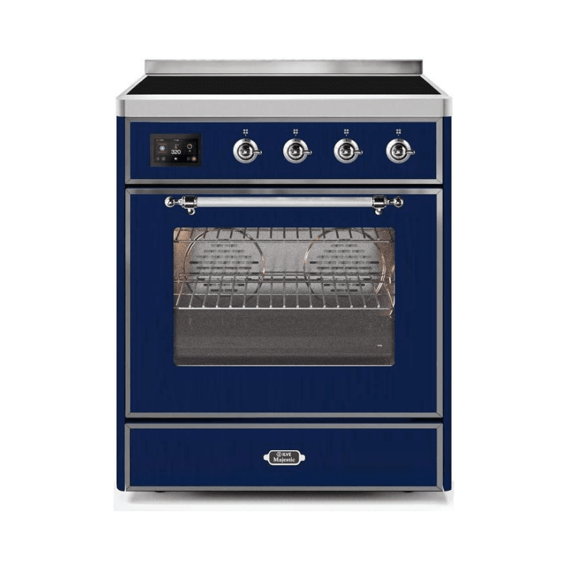 ILVE 30" Majestic II Series Freestanding Electric Single Oven Range with 4 Elements, Triple Glass Cool Door, Convection Oven, TFT Oven Control Display and Child Lock UMI30NE3