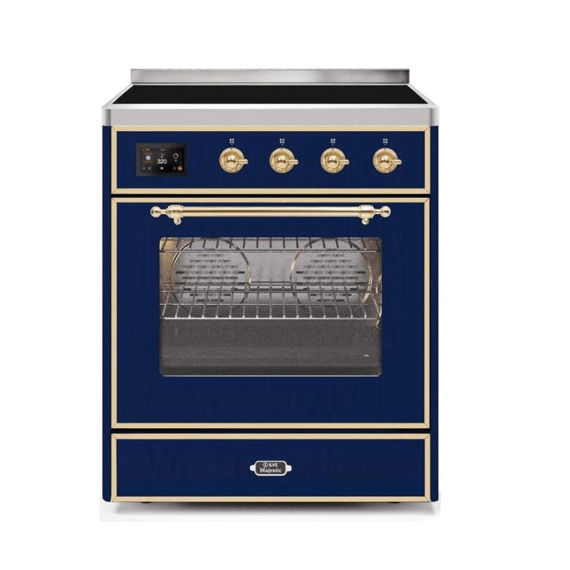 ILVE 30" Majestic II Series Freestanding Electric Single Oven Range with 4 Elements, Triple Glass Cool Door, Convection Oven, TFT Oven Control Display and Child Lock UMI30NE3