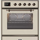 ILVE 30" Majestic II Series Gas Burner and Electric Oven Range with 5 Sealed Burners (UM30DNE3) - Antique White