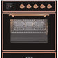 ILVE 30" Majestic II Series Gas Burner and Electric Oven Range with 5 Sealed Burners (UM30DNE3) - Glossy Black