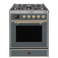 ILVE 30" Majestic II Series Gas Burner and Electric Oven Range with 5 Sealed Burners UM30DNE3