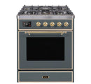 ILVE 30" Majestic II Series Gas Burner and Electric Oven Range with 5 Sealed Burners UM30DNE3