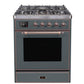 ILVE 30" Majestic II Series Gas Burner and Electric Oven Range with 5 Sealed Burners UM30DNE3