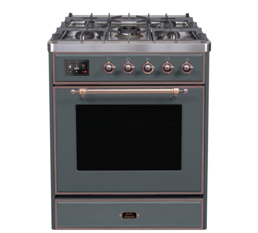 ILVE 30" Majestic II Series Gas Burner and Electric Oven Range with 5 Sealed Burners UM30DNE3