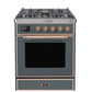 ILVE 30" Majestic II Series Gas Burner and Electric Oven Range with 5 Sealed Burners UM30DNE3