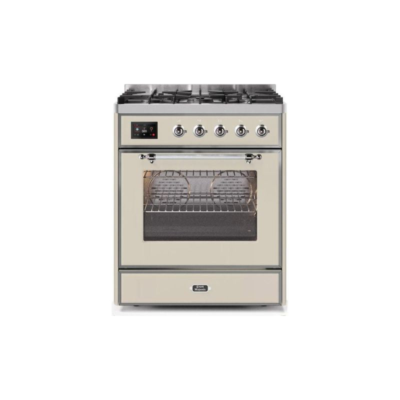 ILVE 30" Majestic II Series Gas Burner and Electric Oven Range with 5 Sealed Burners UM30DNE3