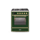 ILVE 30" Majestic II Series Gas Burner and Electric Oven Range with 5 Sealed Burners UM30DNE3