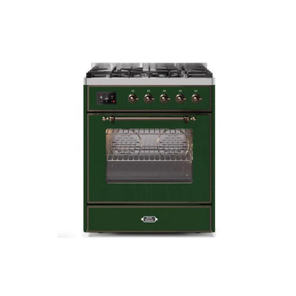 ILVE 30" Majestic II Series Gas Burner and Electric Oven Range with 5 Sealed Burners UM30DNE3
