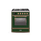 ILVE 30" Majestic II Series Gas Burner and Electric Oven Range with 5 Sealed Burners UM30DNE3