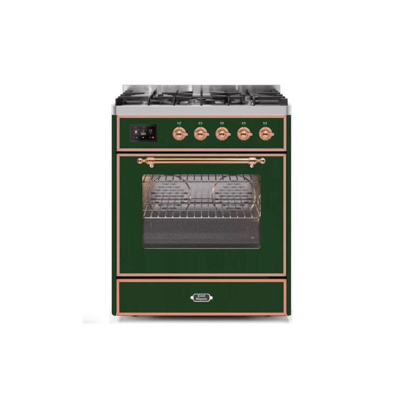 ILVE 30" Majestic II Series Gas Burner and Electric Oven Range with 5 Sealed Burners UM30DNE3
