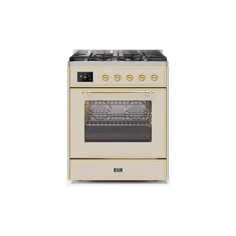 ILVE 30" Majestic II Series Gas Burner and Electric Oven Range with 5 Sealed Burners UM30DNE3