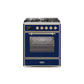 ILVE 30" Majestic II Series Gas Burner and Electric Oven Range with 5 Sealed Burners UM30DNE3