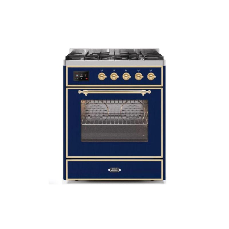 ILVE 30" Majestic II Series Gas Burner and Electric Oven Range with 5 Sealed Burners UM30DNE3