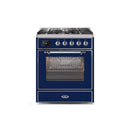 ILVE 30" Majestic II Series Gas Burner and Electric Oven Range with 5 Sealed Burners UM30DNE3