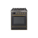 ILVE 30" Majestic II Series Gas Burner and Electric Oven Range with 5 Sealed Burners UM30DNE3