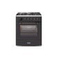 ILVE 30" Majestic II Series Gas Burner and Electric Oven Range with 5 Sealed Burners UM30DNE3