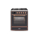 ILVE 30" Majestic II Series Gas Burner and Electric Oven Range with 5 Sealed Burners UM30DNE3