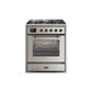 ILVE 30" Majestic II Series Gas Burner and Electric Oven Range with 5 Sealed Burners UM30DNE3