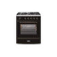 ILVE 30" Majestic II Series Gas Burner and Electric Oven Range with 5 Sealed Burners UM30DNE3