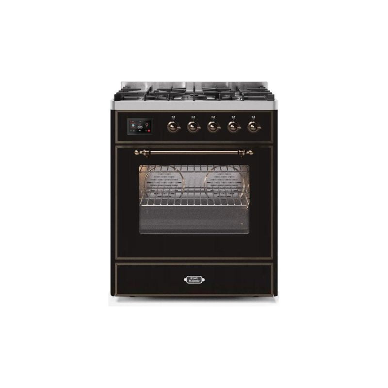 ILVE 30" Majestic II Series Gas Burner and Electric Oven Range with 5 Sealed Burners UM30DNE3