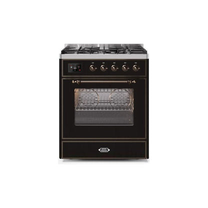 ILVE 30" Majestic II Series Gas Burner and Electric Oven Range with 5 Sealed Burners UM30DNE3