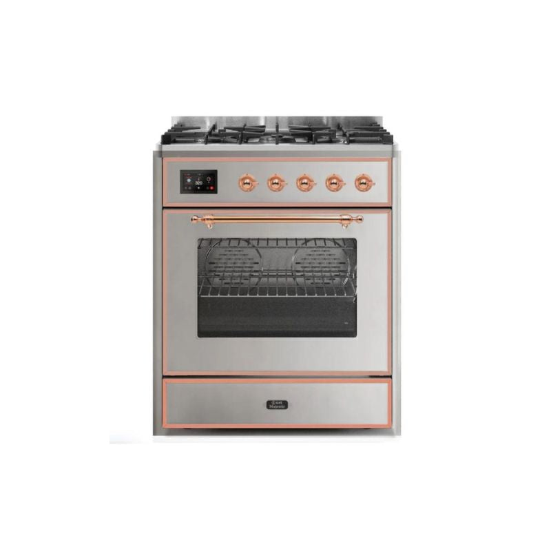 ILVE 30" Majestic II Series Gas Burner and Electric Oven Range with 5 Sealed Burners UM30DNE3
