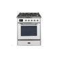 ILVE 30" Majestic II Series Gas Burner and Electric Oven Range with 5 Sealed Burners UM30DNE3