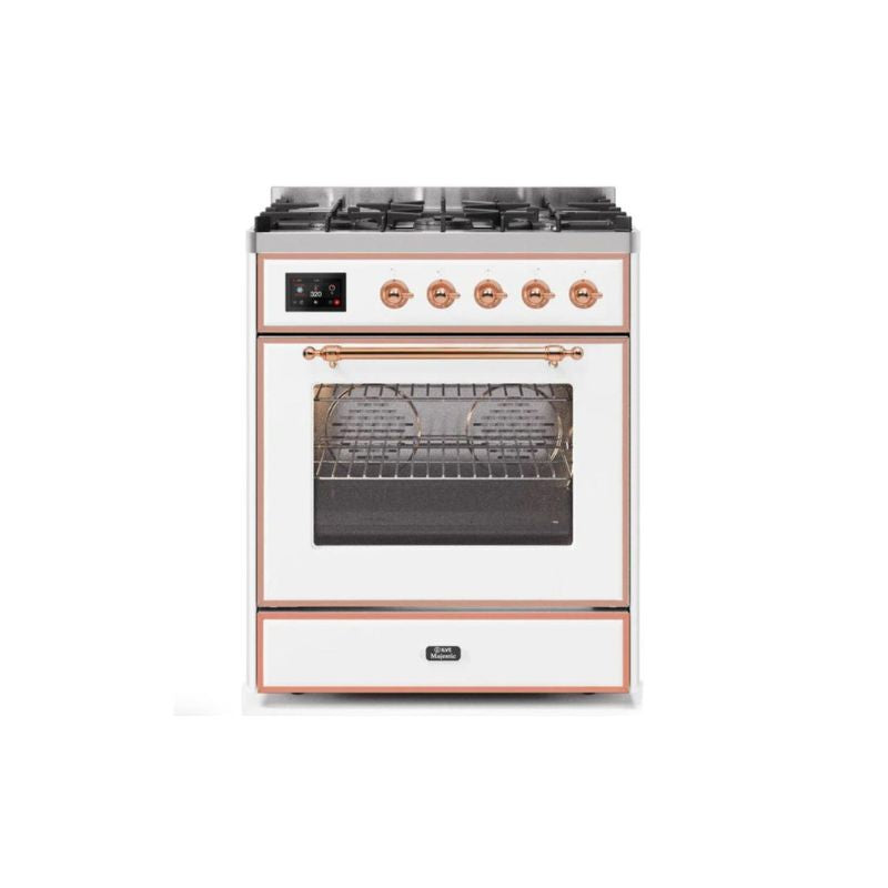 ILVE 30" Majestic II Series Gas Burner and Electric Oven Range with 5 Sealed Burners UM30DNE3