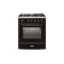 ILVE 30" Majestic II Series Gas Burner and Electric Oven Range with 5 Sealed Burners UM30DNE3