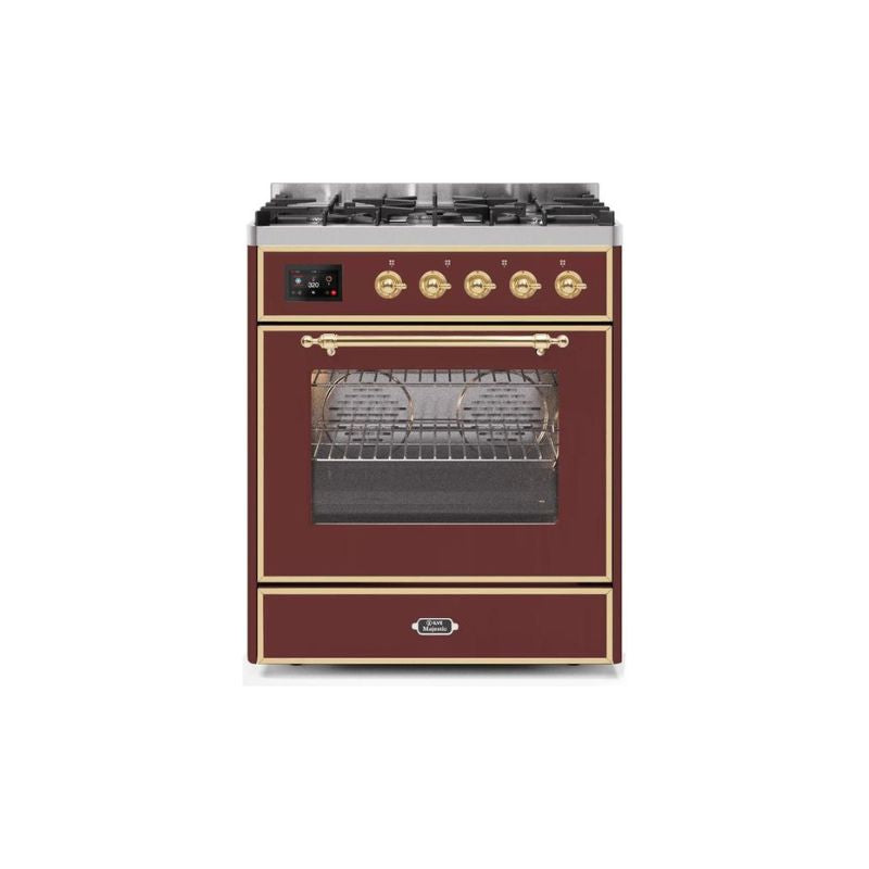 ILVE 30" Majestic II Series Gas Burner and Electric Oven Range with 5 Sealed Burners UM30DNE3
