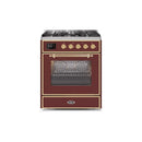 ILVE 30" Majestic II Series Gas Burner and Electric Oven Range with 5 Sealed Burners UM30DNE3