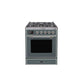 ILVE 30" Majestic II Series Gas Burner and Electric Oven Range with 5 Sealed Burners UM30DNE3