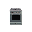 ILVE 30" Majestic II Series Gas Burner and Electric Oven Range with 5 Sealed Burners UM30DNE3
