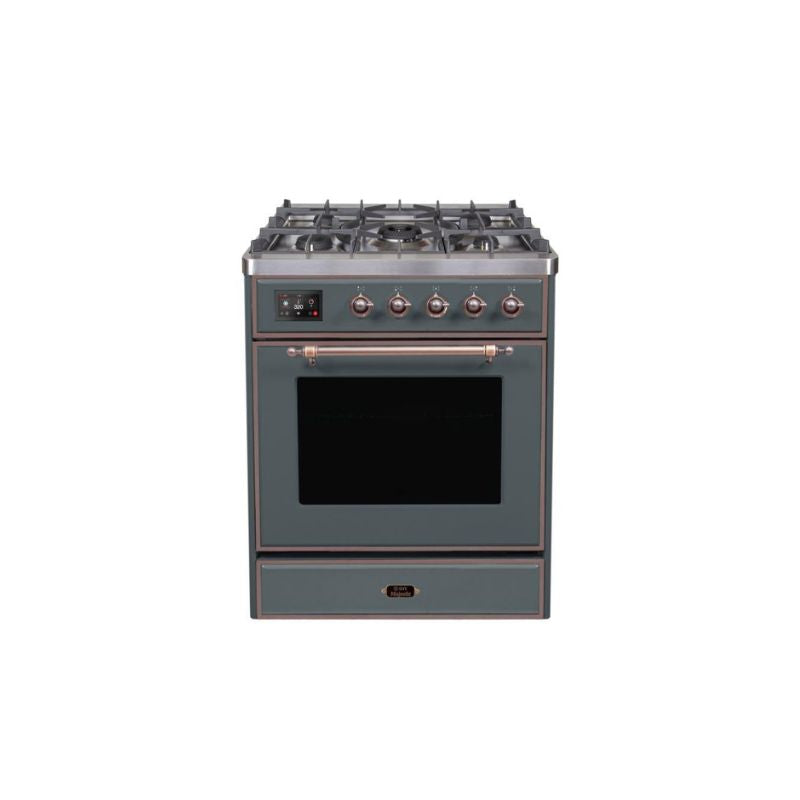 ILVE 30" Majestic II Series Gas Burner and Electric Oven Range with 5 Sealed Burners UM30DNE3
