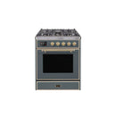 ILVE 30" Majestic II Series Gas Burner and Electric Oven Range with 5 Sealed Burners UM30DNE3