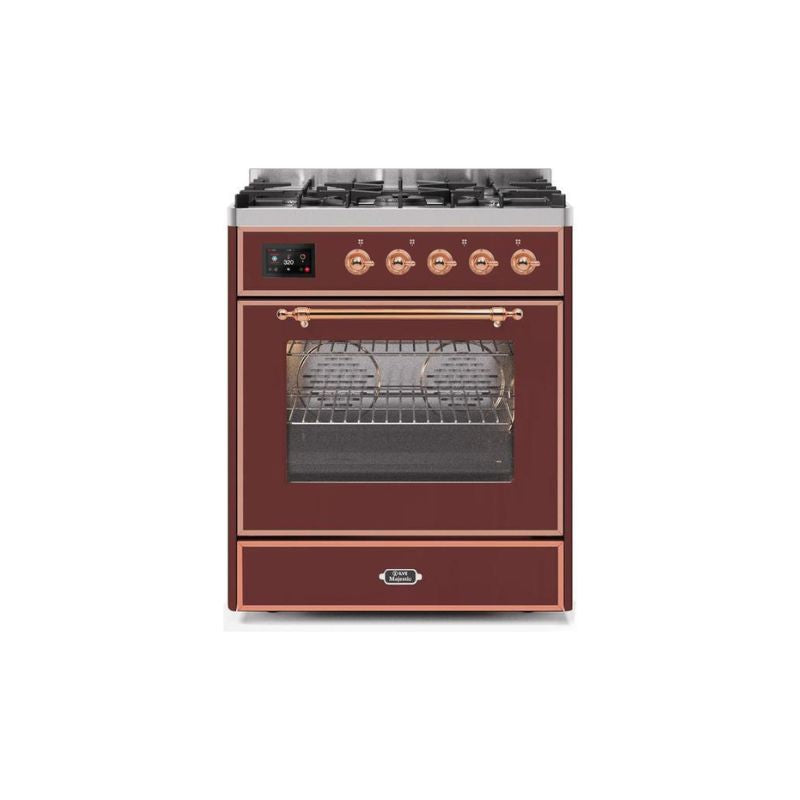 ILVE 30" Majestic II Series Gas Burner and Electric Oven Range with 5 Sealed Burners UM30DNE3