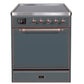 ILVE 30" Majestic II Series Induction Range with 4 Elements 2.3 cu. ft. Total Oven Capacity TFT Oven Control Display UMI30QNE3