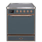 ILVE 30" Majestic II Series Induction Range with 4 Elements 2.3 cu. ft. Total Oven Capacity TFT Oven Control Display UMI30QNE3