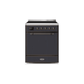ILVE 30" Majestic II Series Induction Range with 4 Elements 2.3 cu. ft. Total Oven Capacity TFT Oven Control Display UMI30QNE3