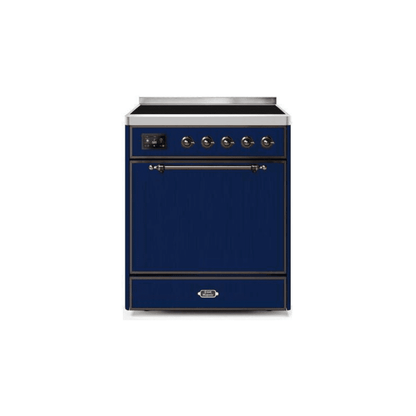 ILVE 30" Majestic II Series Induction Range with 4 Elements 2.3 cu. ft. Total Oven Capacity TFT Oven Control Display UMI30QNE3