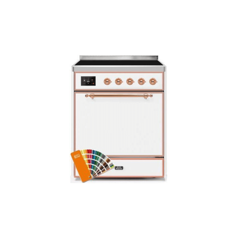 ILVE 30" Majestic II Series Induction Range with 4 Elements 2.3 cu. ft. Total Oven Capacity TFT Oven Control Display UMI30QNE3