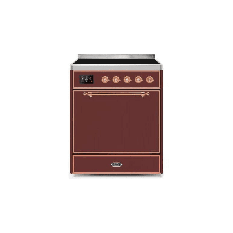 ILVE 30" Majestic II Series Induction Range with 4 Elements 2.3 cu. ft. Total Oven Capacity TFT Oven Control Display UMI30QNE3