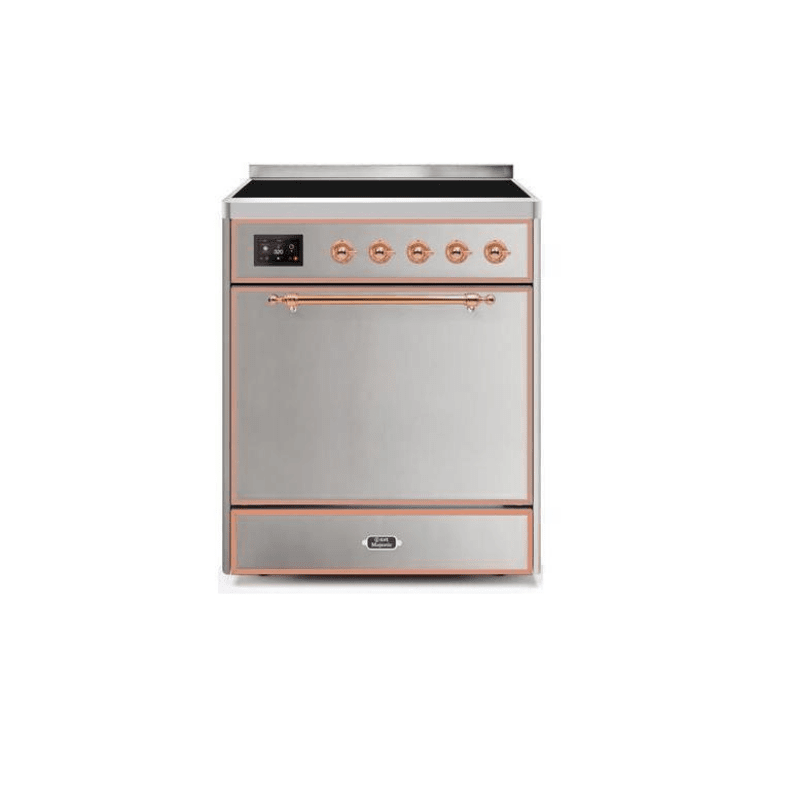 ILVE 30" Majestic II Series Induction Range with 4 Elements 2.3 cu. ft. Total Oven Capacity TFT Oven Control Display UMI30QNE3