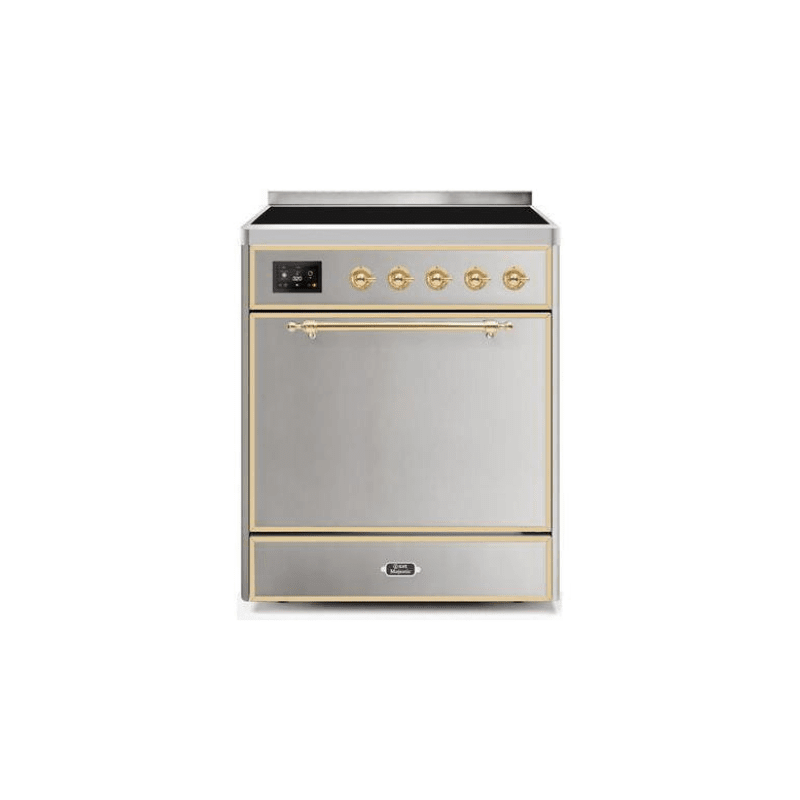 ILVE 30" Majestic II Series Induction Range with 4 Elements 2.3 cu. ft. Total Oven Capacity TFT Oven Control Display UMI30QNE3