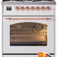ILVE 30" Nostalgie II Series Freestanding Single Oven Dual Fuel Range with 5 Sealed Burners - UP30NMP